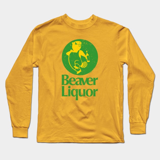 Beaver Liquor (Worn) Long Sleeve T-Shirt by Roufxis